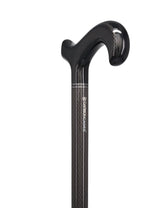 Extra Tall Black Carbon Fiber Derby Cane - Triple Wound Superlite Carbon Fiber Walking Canes - Tophatter Daily Deals