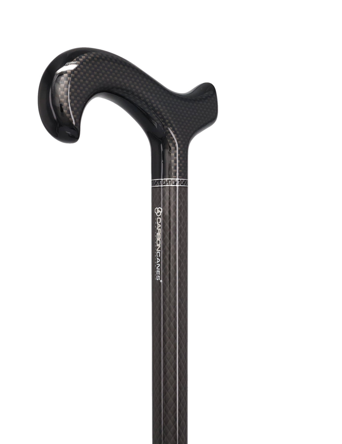 Extra Tall Black Carbon Fiber Derby Cane - Triple Wound Superlite Carbon Fiber Walking Canes - Tophatter Daily Deals