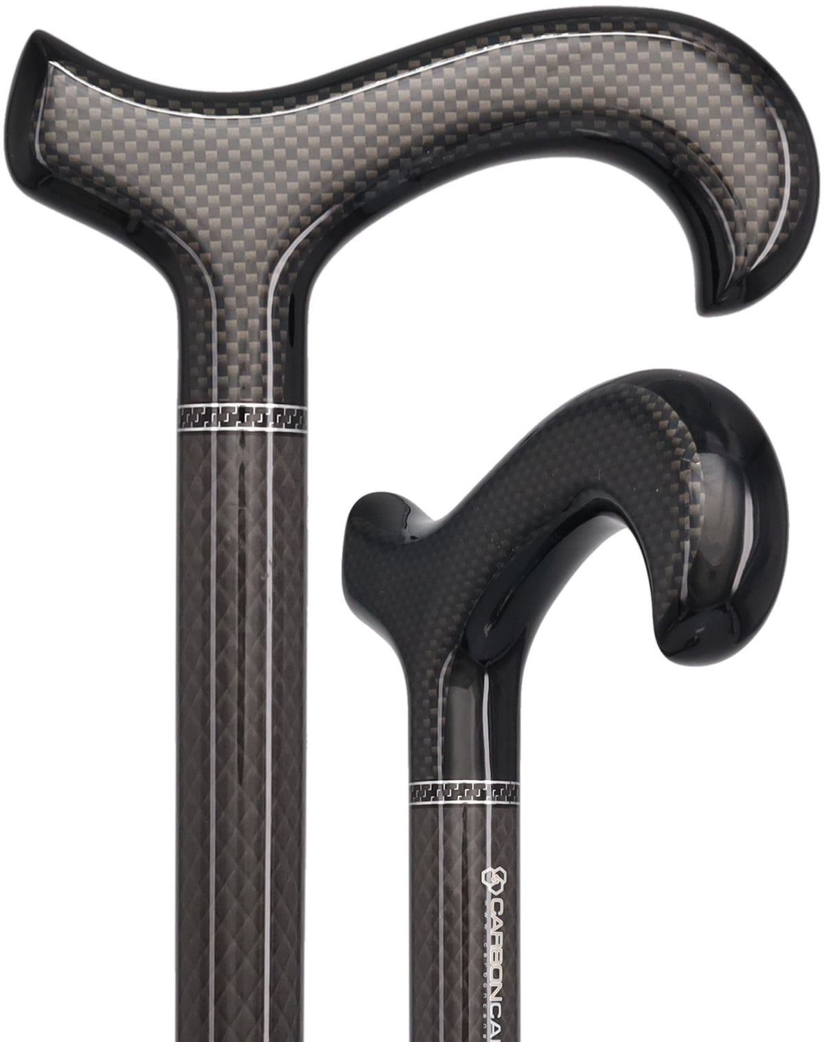 Extra Tall Black Carbon Fiber Derby Cane - Triple Wound Superlite Carbon Fiber Walking Canes - Tophatter Daily Deals