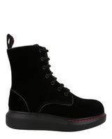Alexander McQueen Hybrid Lace Up Boot Black Footwear - Tophatter Daily Deals