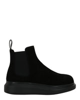 Alexander McQueen Leather Chelsea Boot Black Footwear - Tophatter Daily Deals