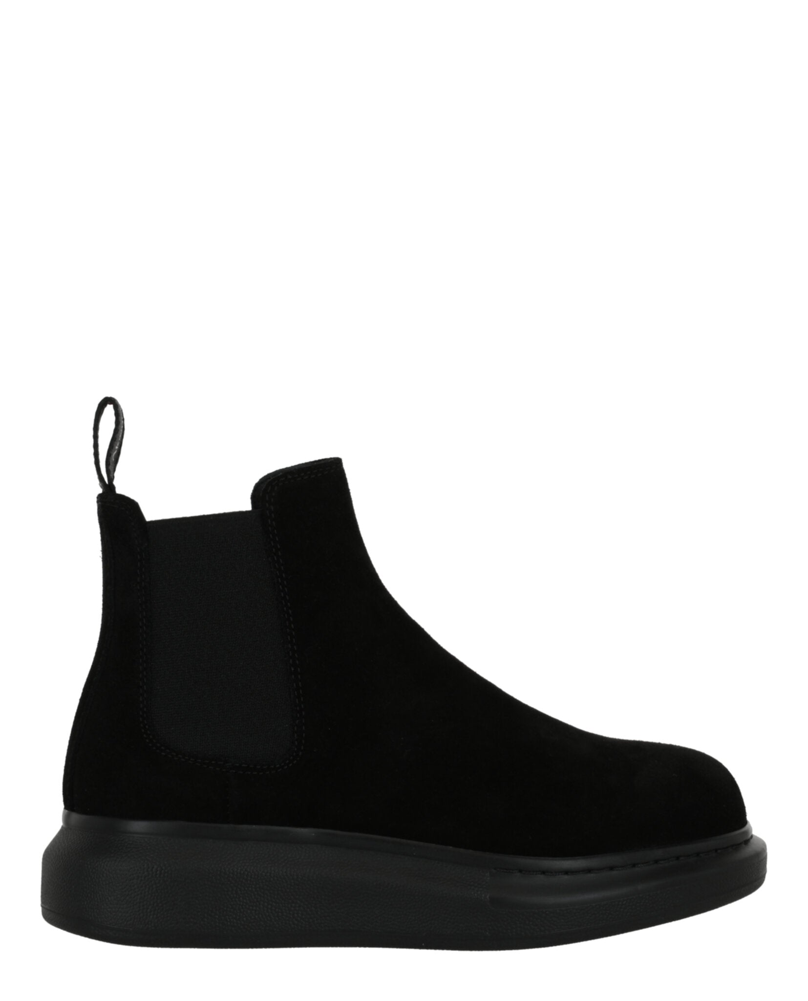 Alexander McQueen Leather Chelsea Boot Black Footwear - Tophatter Daily Deals