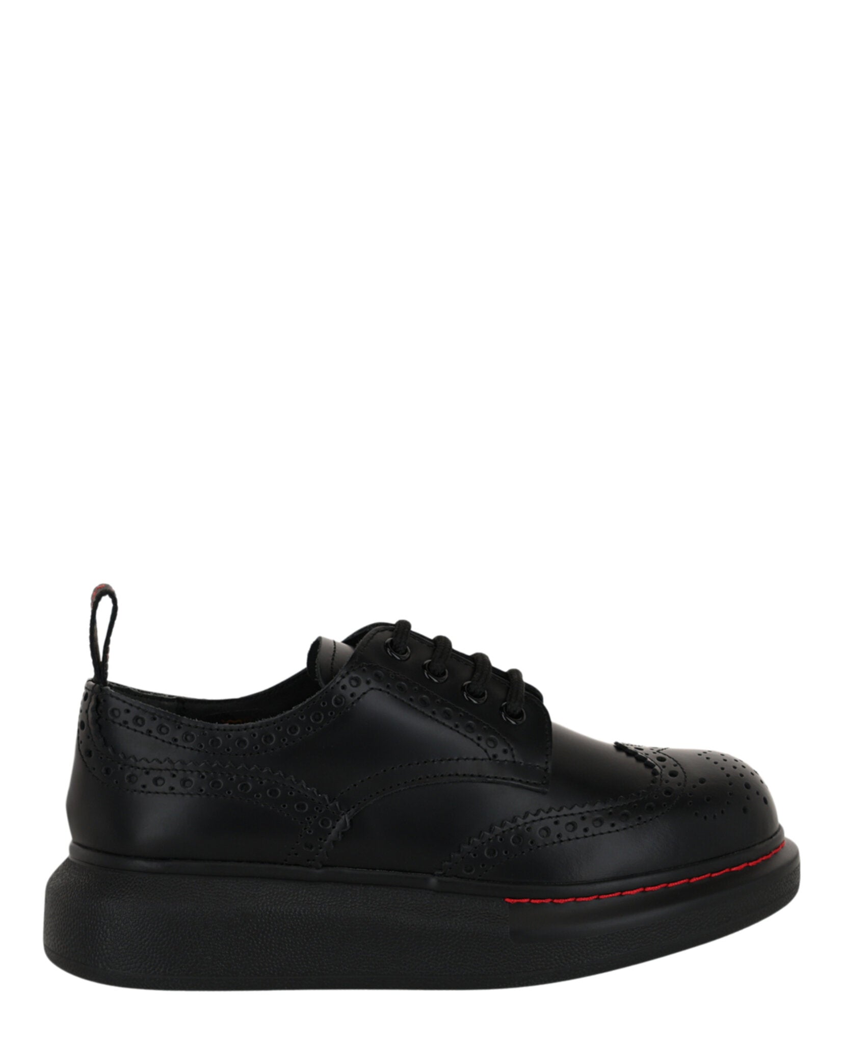 Alexander McQueen Liquid Spaz Lace-Up Brogues Black Footwear - Tophatter Daily Deals