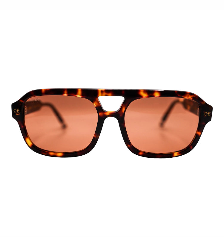 Out East Eyewear Sayres Sunglasses Tortoise Orange Lens Sunglasses - Tophatter Daily Deals