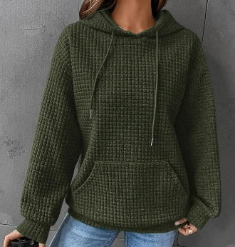 Soft Cozy Women’s Hoodie Sweater - Waffle Knit Layering Green 3D Changing Face Moving Picture Frame - Tophatter Daily Deals