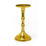 Gold Metal Dinner Candlestick | Pillar Candle Holder Aluminium Candlestick 20cm Candlestick - Tophatter Daily Deals