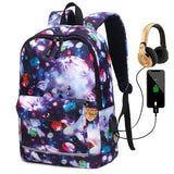 Backpack Female Backpack Computer Rechargeable Schoolbag 0 - Tophatter Daily Deals