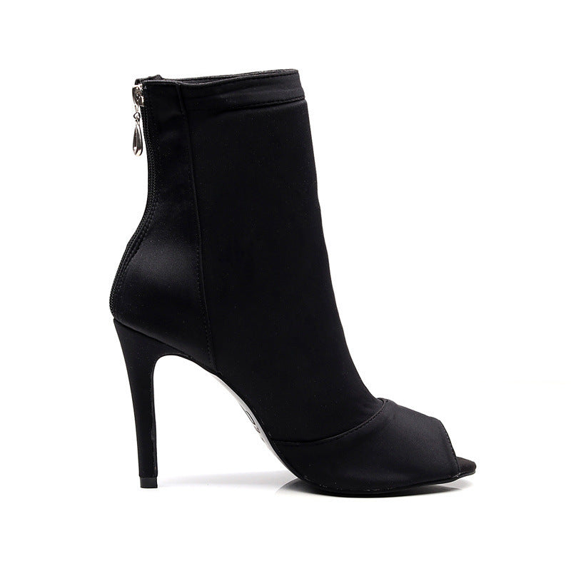 Black Elastic Latin Dance Shoes 0 - Tophatter Daily Deals