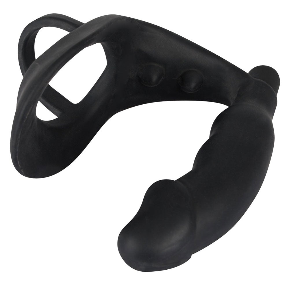 You2Toys Black Velvets Cock Ring and Vibrating Anal Plug – Silicone 5.5 Inch Set > Anal Range > Butt Plug Kits - Tophatter Daily Deals