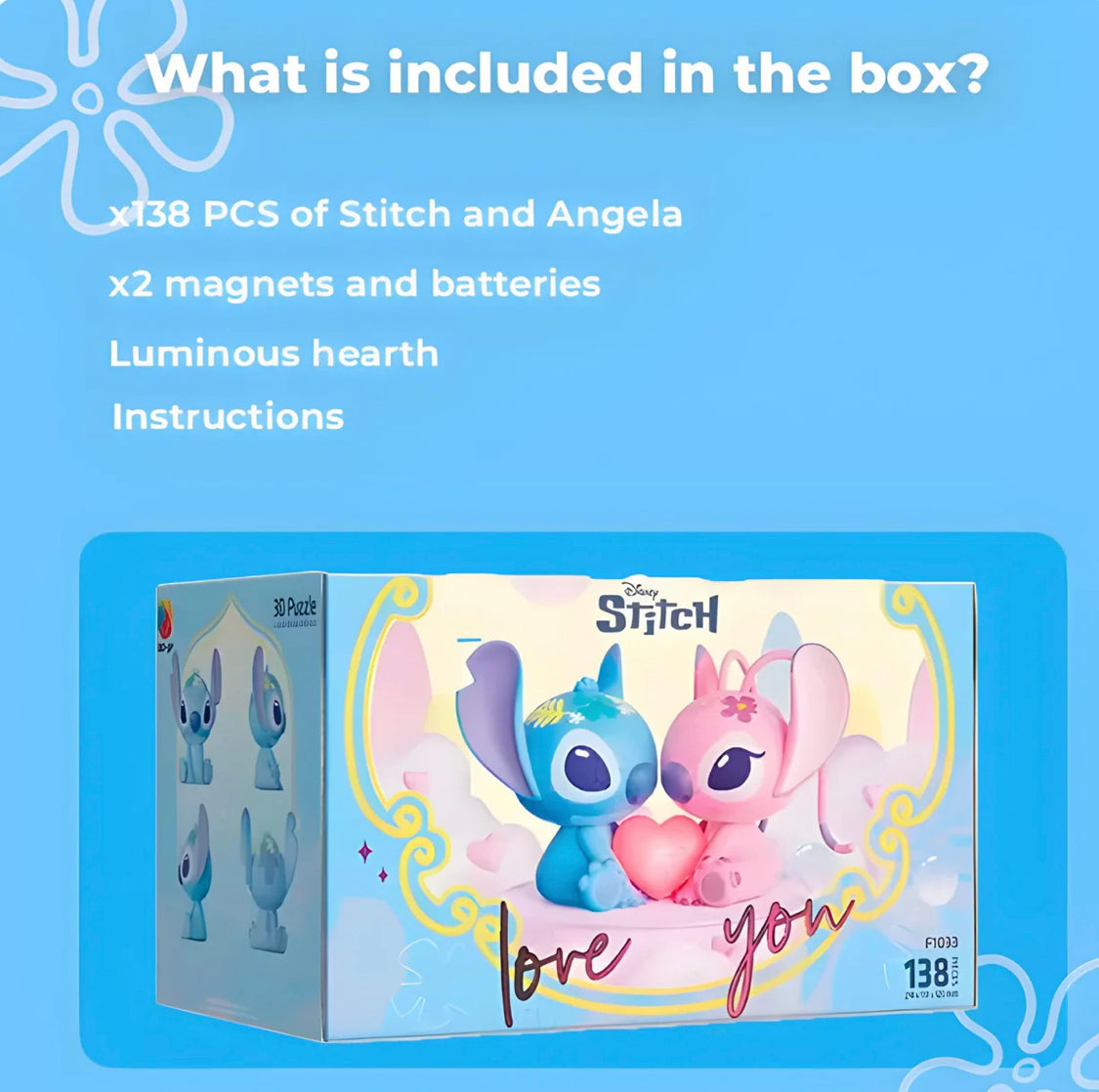 Stitch Puzzle 3D Lamp - Tophatter Daily Deals