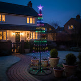 Multicolour LED Christmas Tree | Colour Changing Tree 370 RGB Lights UK Plug LED Light - Tophatter Daily Deals