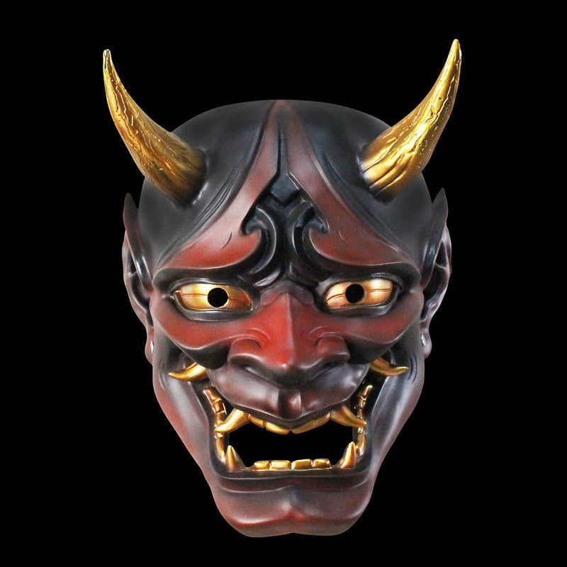Resin Demon Mask Full Face Horned Cosplay Halloween 2025 3D Changing Face Moving Picture Frame - Tophatter Daily Deals