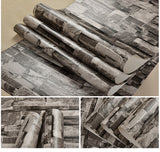 3D 3D PVC imitation marble wallpaper Grey 0 - Tophatter Daily Deals
