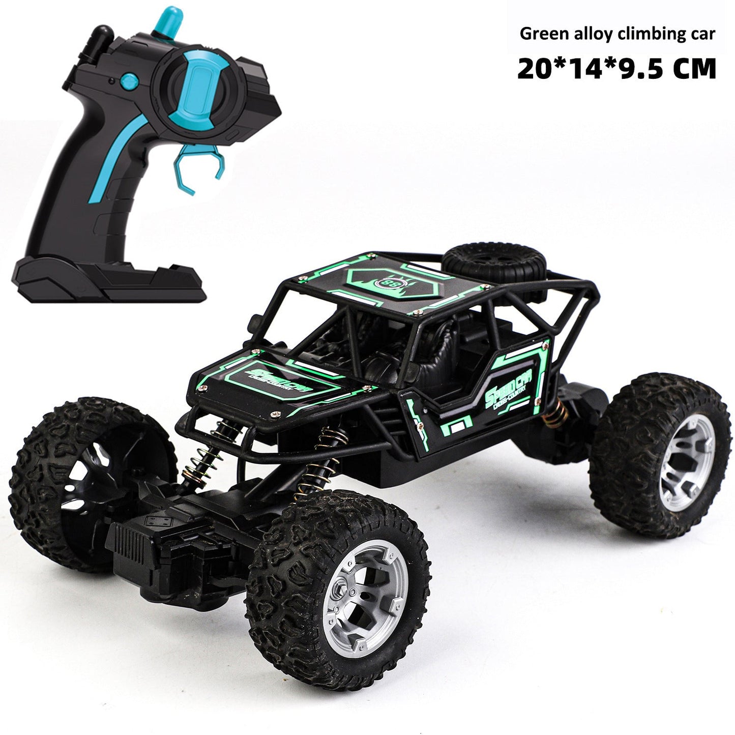 Alloy Off-road Vehicle Remote-control Automobile Remote Control Car Green 1:18 0 - Tophatter Daily Deals