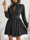 Cutout Turtleneck A-Line Mini Dress - Tophatter Deals