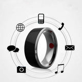 Black Technology Ring Solar Android Temperature Magic Net Red Smart Sci-Fi Bluetooth Ring 0 - Tophatter Daily Deals
