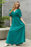 ODDI Full Size Woven Wrap Maxi Dress Casual Dresses - Tophatter Daily Deals