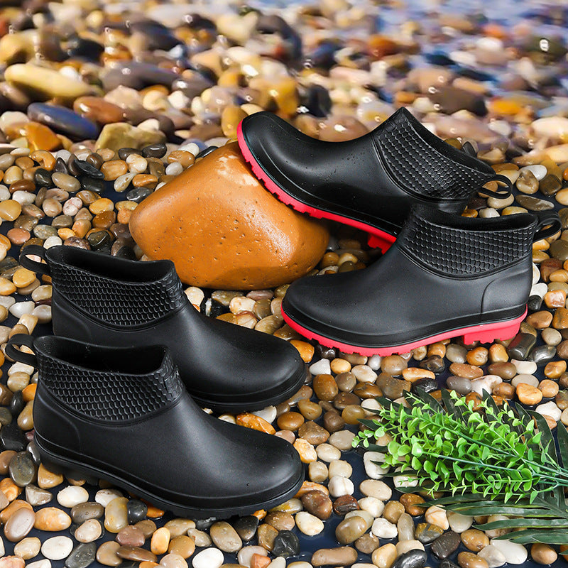 Anti-smashing And Anti-stab Wound In-tube Steel-soled Rain Boots Water Shoes 0 - Tophatter Daily Deals