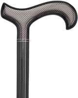 Sleek Carbon Fiber Cane: Mesh Pattern, Black Handle Superlite Carbon Fiber Walking Canes - Tophatter Daily Deals