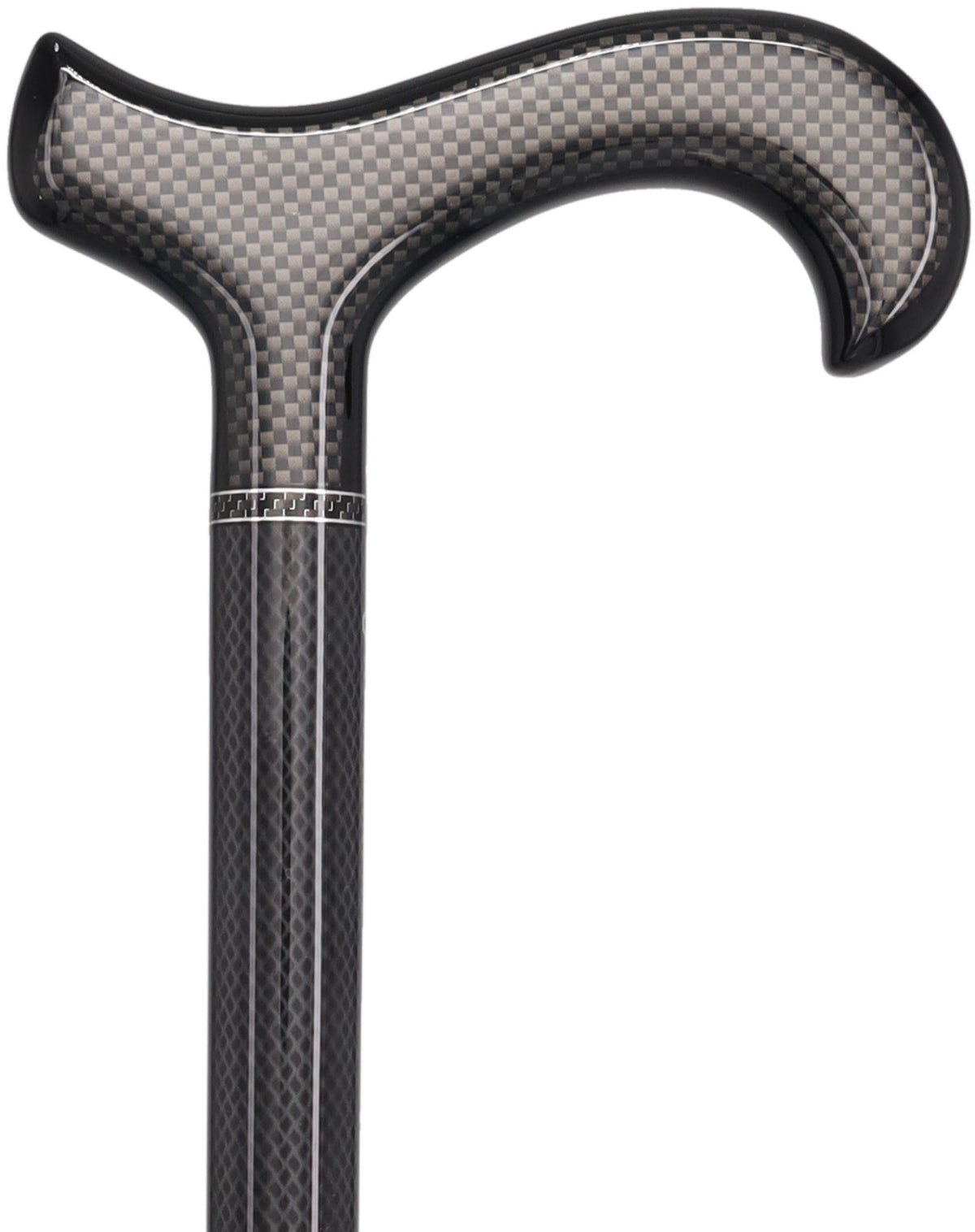 Sleek Carbon Fiber Cane: Mesh Pattern, Black Handle Superlite Carbon Fiber Walking Canes - Tophatter Daily Deals