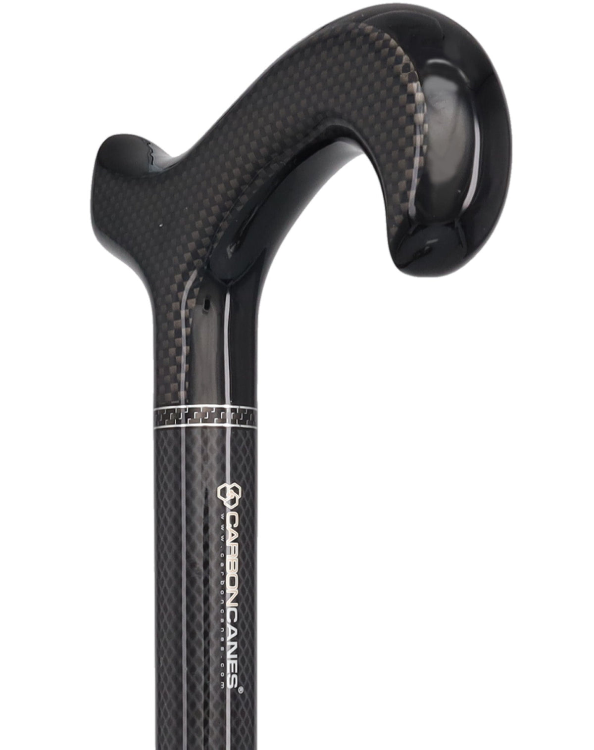 Sleek Carbon Fiber Cane: Mesh Pattern, Black Handle Superlite Carbon Fiber Walking Canes - Tophatter Daily Deals