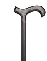 Sleek Carbon Fiber Cane: Mesh Pattern, Black Handle Superlite Carbon Fiber Walking Canes - Tophatter Daily Deals