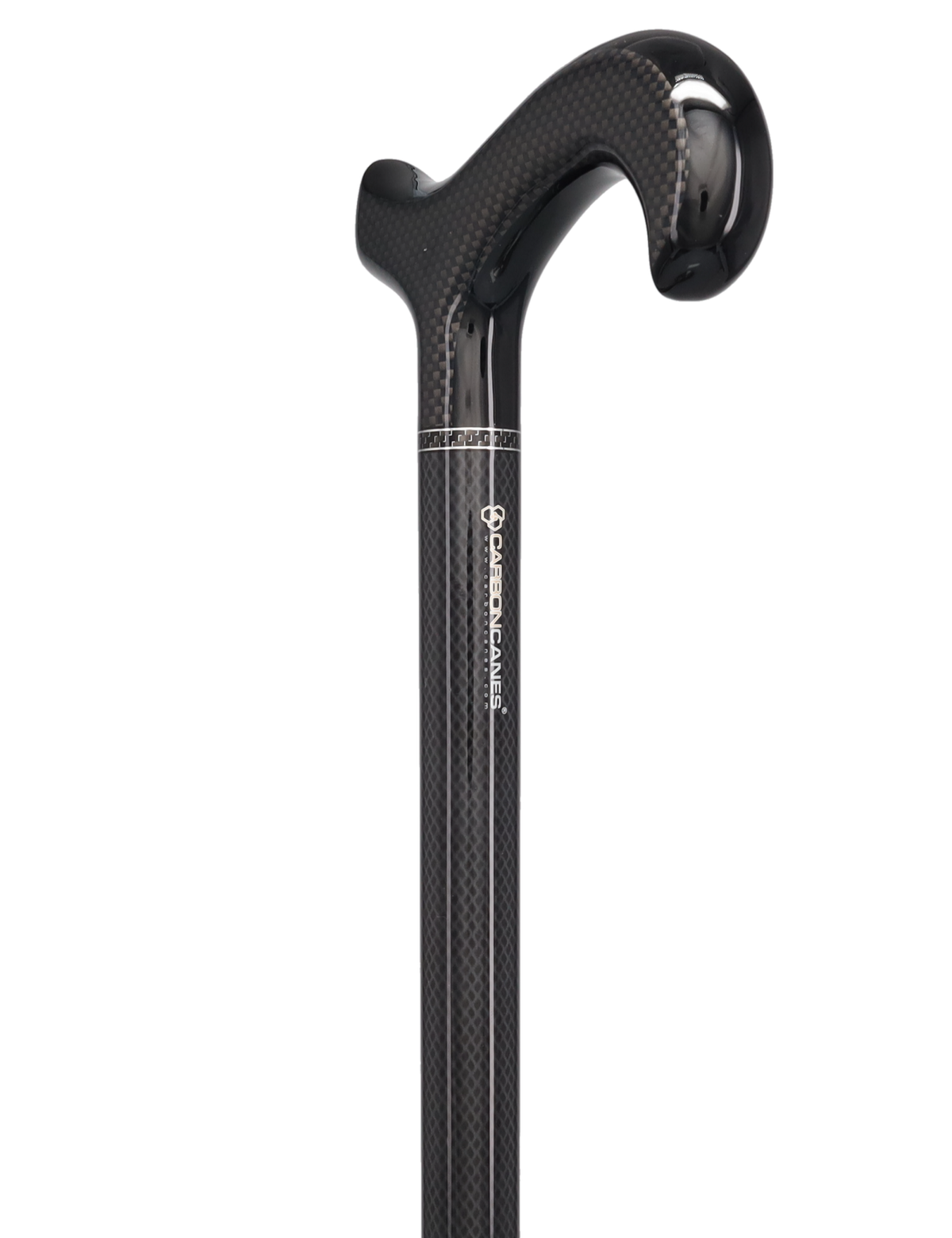 Sleek Carbon Fiber Cane: Mesh Pattern, Black Handle Superlite Carbon Fiber Walking Canes - Tophatter Daily Deals