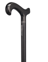 Sleek Carbon Fiber Cane: Mesh Pattern, Black Handle Superlite Carbon Fiber Walking Canes - Tophatter Daily Deals