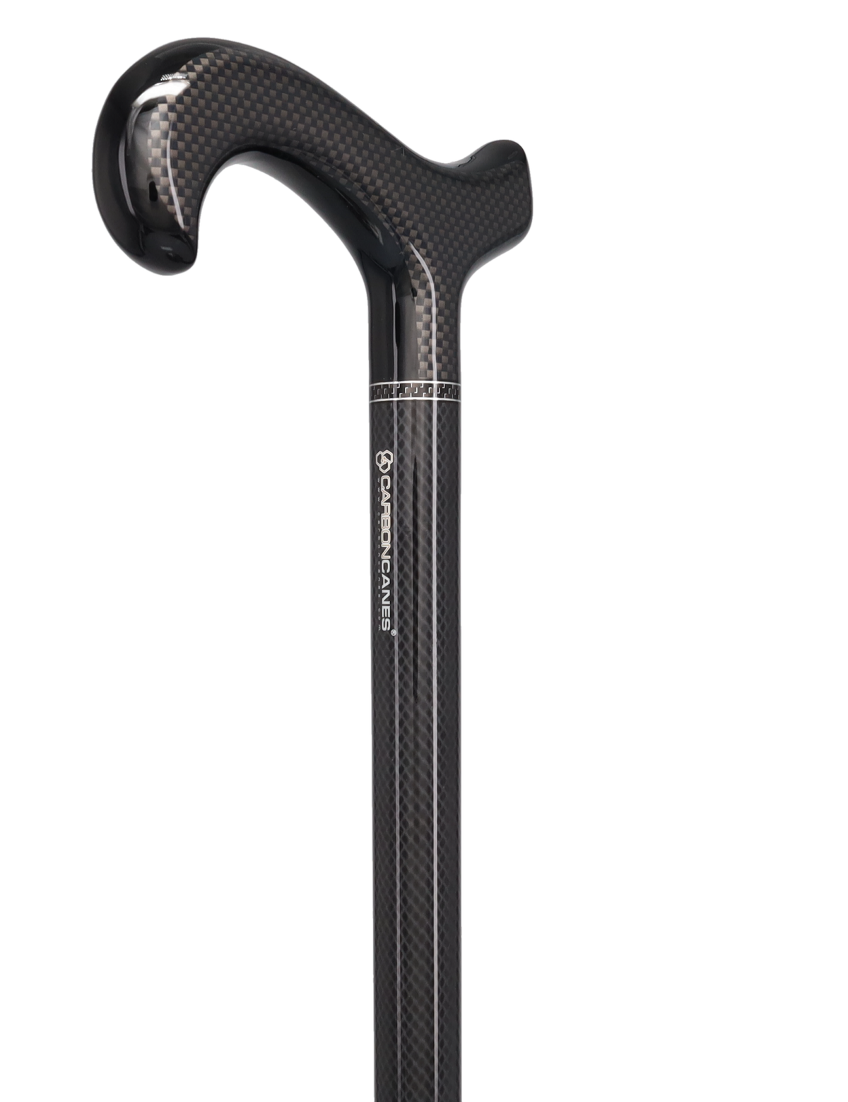 Sleek Carbon Fiber Cane: Mesh Pattern, Black Handle Superlite Carbon Fiber Walking Canes - Tophatter Daily Deals