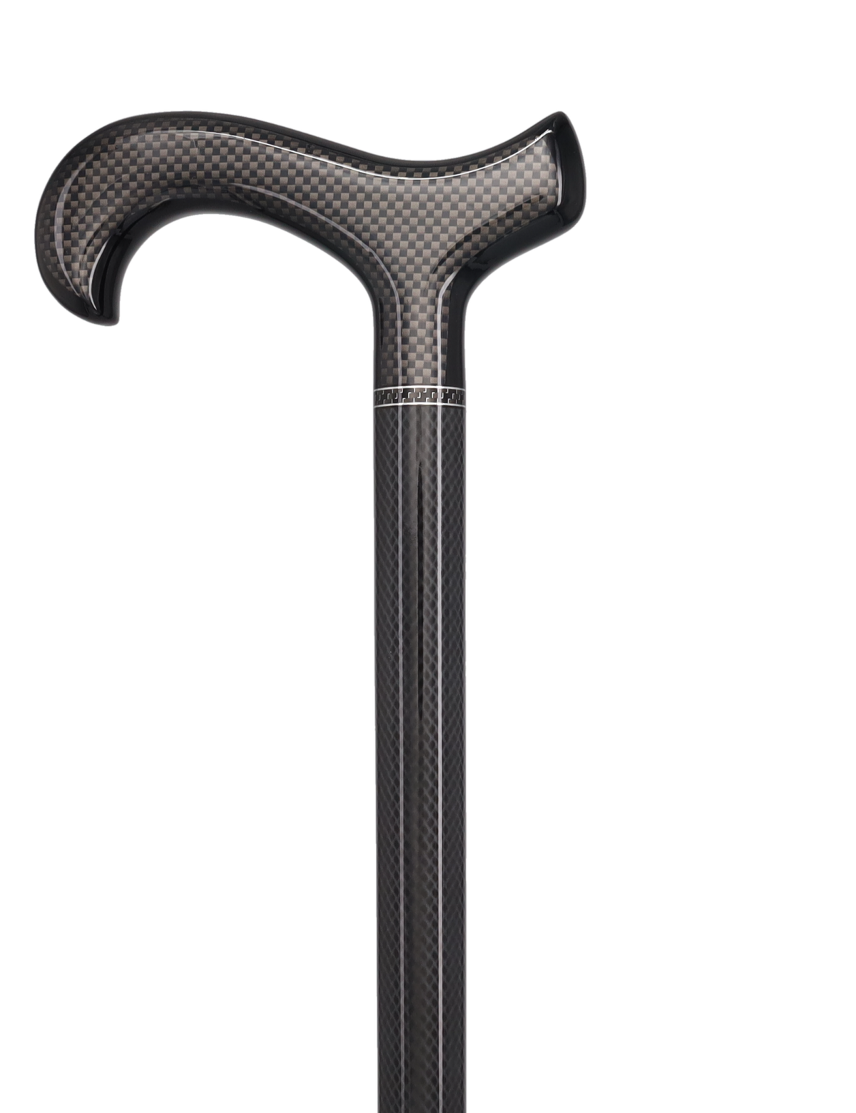 Sleek Carbon Fiber Cane: Mesh Pattern, Black Handle Superlite Carbon Fiber Walking Canes - Tophatter Daily Deals
