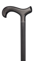 Sleek Carbon Fiber Cane: Mesh Pattern, Black Handle Superlite Carbon Fiber Walking Canes - Tophatter Daily Deals