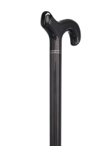 Sleek Carbon Fiber Cane: Mesh Pattern, Black Handle Superlite Carbon Fiber Walking Canes - Tophatter Daily Deals