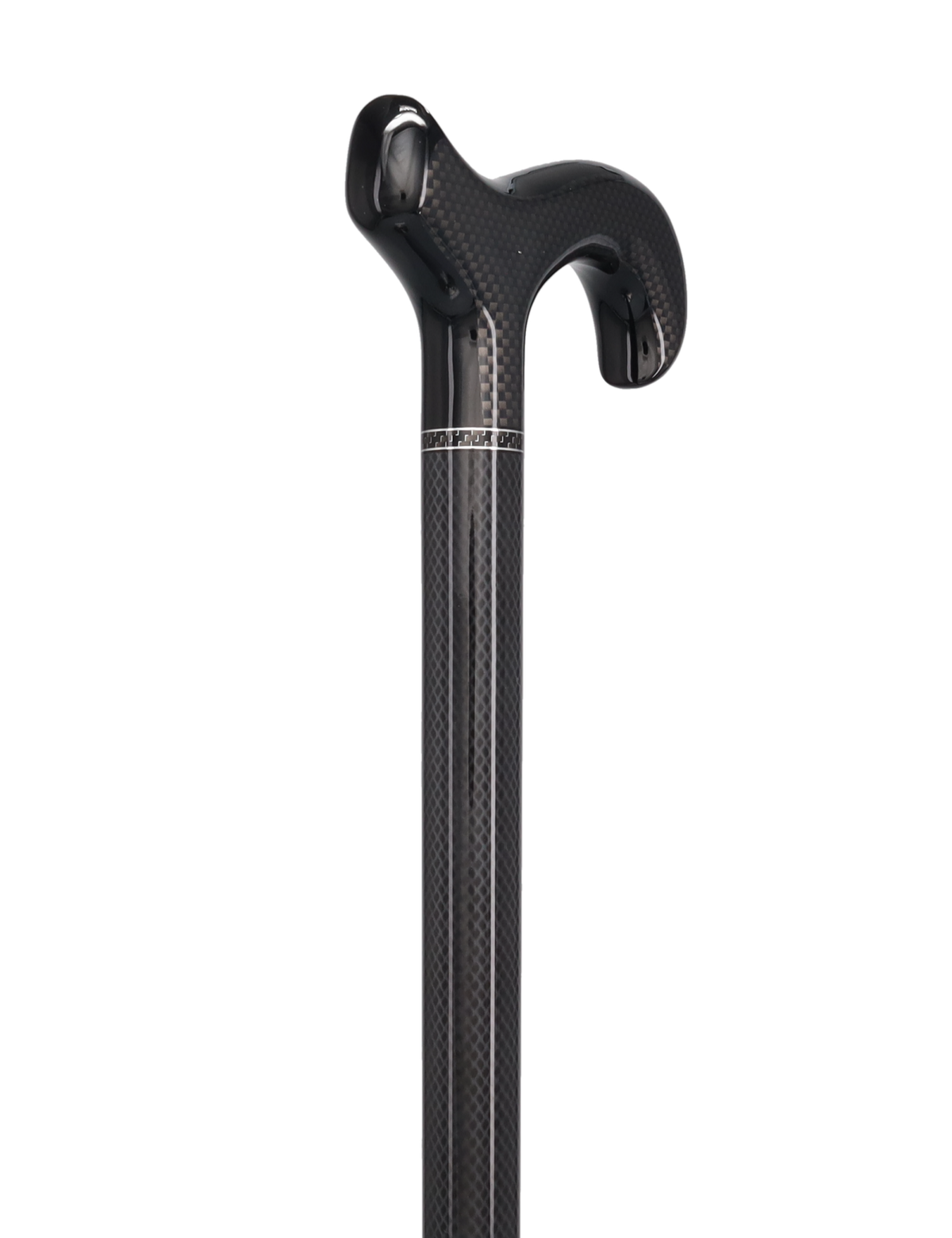 Sleek Carbon Fiber Cane: Mesh Pattern, Black Handle Superlite Carbon Fiber Walking Canes - Tophatter Daily Deals