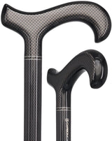 Sleek Carbon Fiber Cane: Mesh Pattern, Black Handle Superlite Carbon Fiber Walking Canes - Tophatter Daily Deals