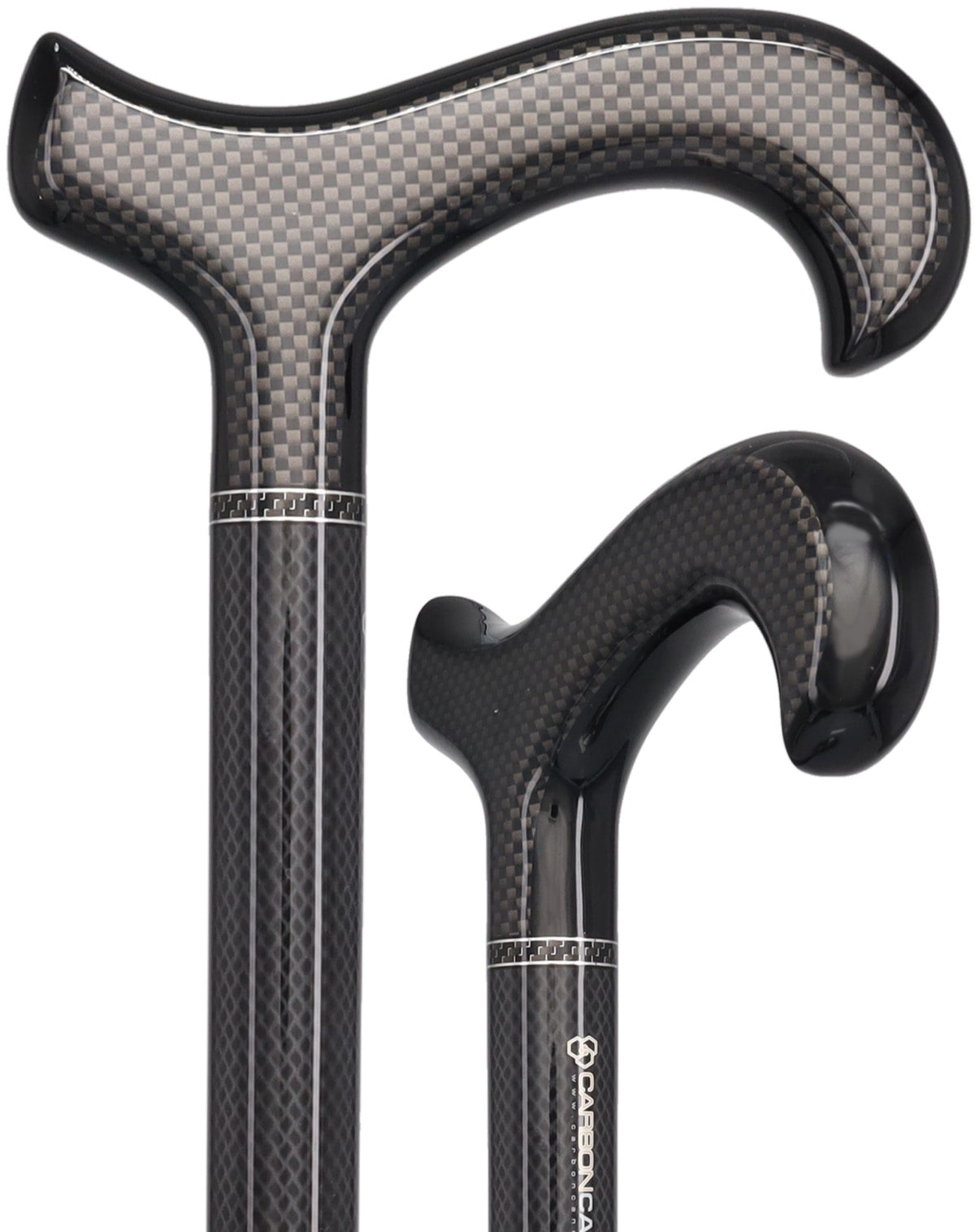 Sleek Carbon Fiber Cane: Mesh Pattern, Black Handle Superlite Carbon Fiber Walking Canes - Tophatter Daily Deals