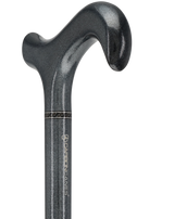 The Silver Lining Metallic Silver Derby Carbon Fiber Walking Cane Superlite Carbon Fiber Walking Canes - Tophatter Daily Deals