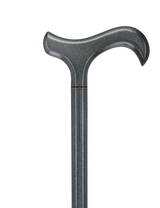The Silver Lining Metallic Silver Derby Carbon Fiber Walking Cane Superlite Carbon Fiber Walking Canes - Tophatter Daily Deals