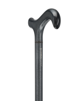The Silver Lining Metallic Silver Derby Carbon Fiber Walking Cane Superlite Carbon Fiber Walking Canes - Tophatter Daily Deals