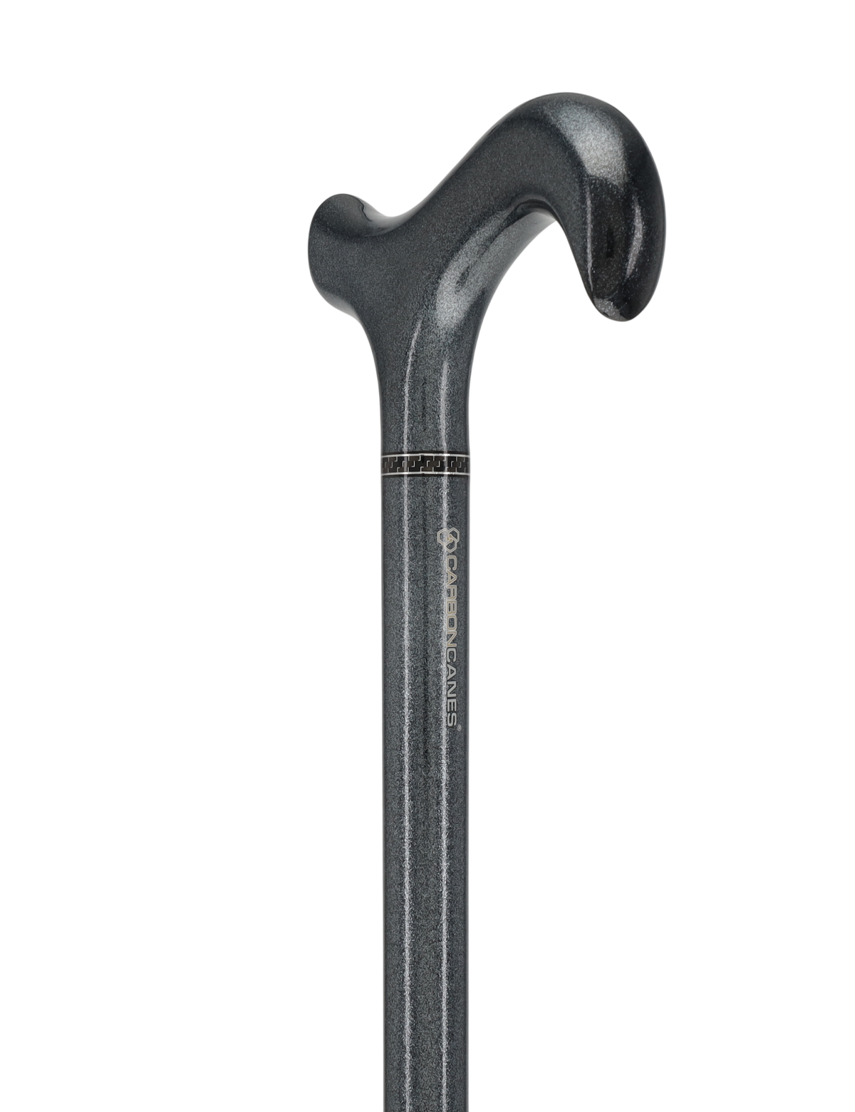 The Silver Lining Metallic Silver Derby Carbon Fiber Walking Cane Superlite Carbon Fiber Walking Canes - Tophatter Daily Deals
