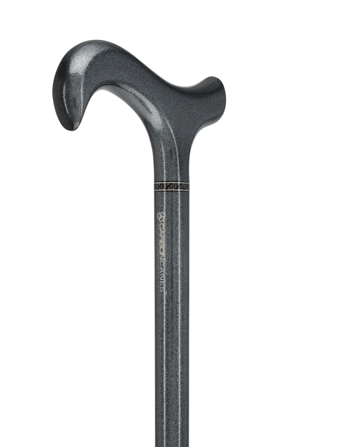 The Silver Lining Metallic Silver Derby Carbon Fiber Walking Cane Superlite Carbon Fiber Walking Canes - Tophatter Daily Deals