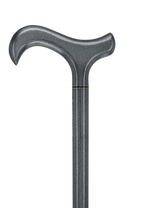 The Silver Lining Metallic Silver Derby Carbon Fiber Walking Cane Superlite Carbon Fiber Walking Canes - Tophatter Daily Deals