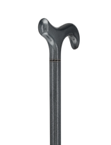 The Silver Lining Metallic Silver Derby Carbon Fiber Walking Cane Superlite Carbon Fiber Walking Canes - Tophatter Daily Deals