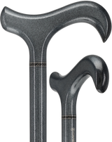 The Silver Lining Metallic Silver Derby Carbon Fiber Walking Cane Superlite Carbon Fiber Walking Canes - Tophatter Daily Deals