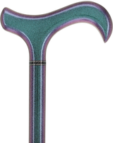 The Northern Lights Metallic Derby Carbon Fiber Walking Cane Superlite Carbon Fiber Walking Canes - Tophatter Daily Deals