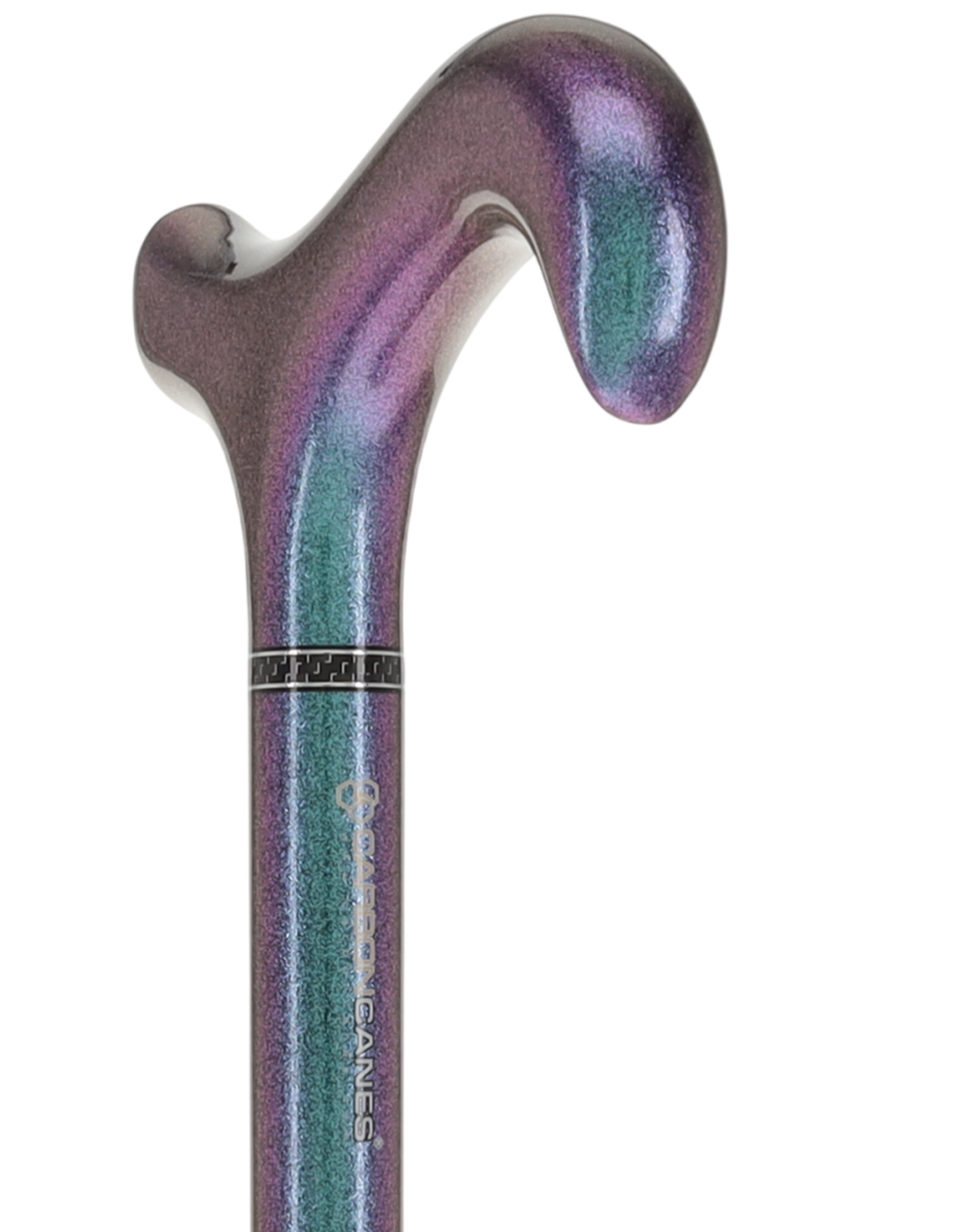 The Northern Lights Metallic Derby Carbon Fiber Walking Cane Superlite Carbon Fiber Walking Canes - Tophatter Daily Deals