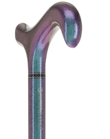 The Northern Lights Metallic Derby Carbon Fiber Walking Cane Superlite Carbon Fiber Walking Canes - Tophatter Daily Deals