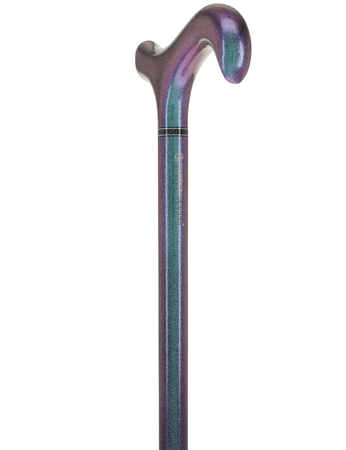 The Northern Lights Metallic Derby Carbon Fiber Walking Cane Superlite Carbon Fiber Walking Canes - Tophatter Daily Deals
