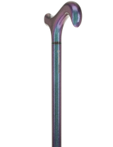 The Northern Lights Metallic Derby Carbon Fiber Walking Cane Superlite Carbon Fiber Walking Canes - Tophatter Daily Deals
