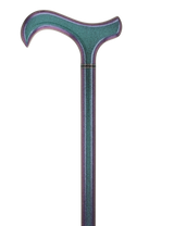 The Northern Lights Metallic Derby Carbon Fiber Walking Cane Superlite Carbon Fiber Walking Canes - Tophatter Daily Deals