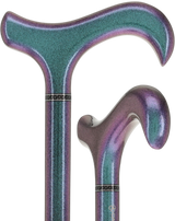 The Northern Lights Metallic Derby Carbon Fiber Walking Cane Superlite Carbon Fiber Walking Canes - Tophatter Daily Deals